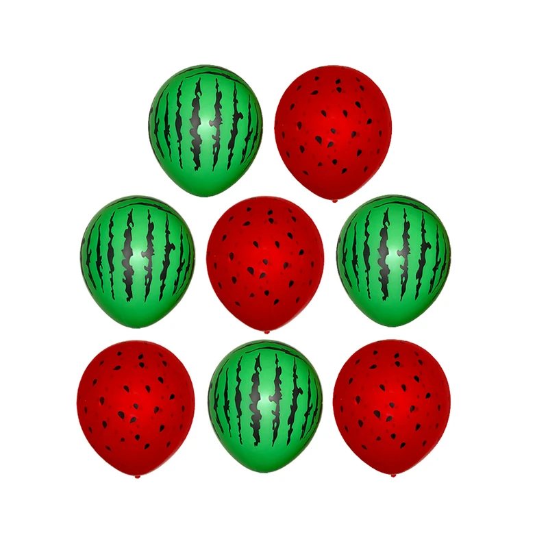 بادکنک سورتک طرح هندوانه شب یلدا کد ST0578 بسته 8 عددی