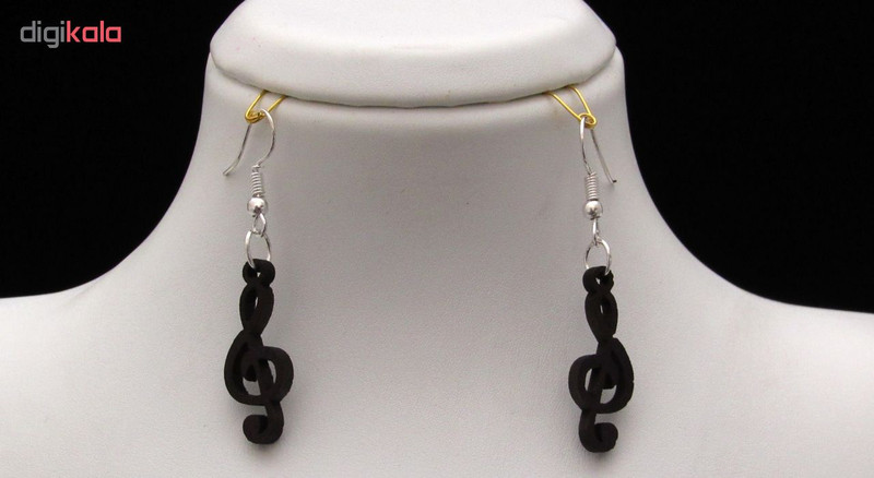 گوشواره برندزکالا طرح نت سل مدل BK-349 تک سایز گوشواره برندزکالا طرح نت سل مدل BK-349 تک سایز