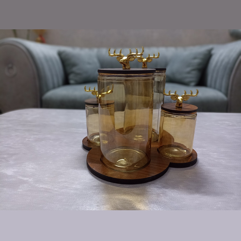 ست پاسماوری طرح گوزن کد 14226 مجموعه 4 عددی