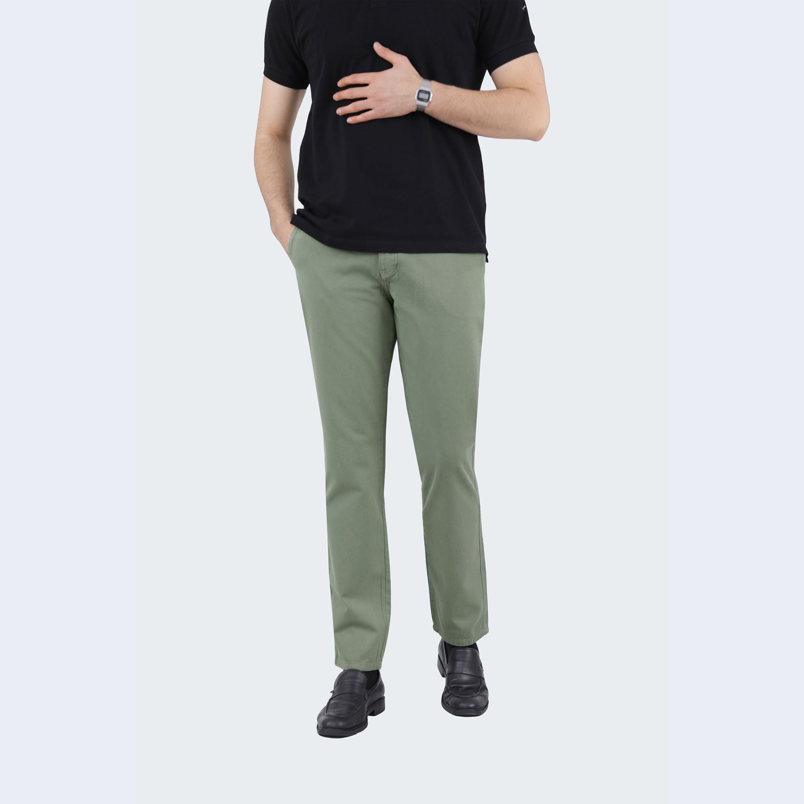 شلوار مردانه پاتن جامه مدل کتان کد 101221020006377 رنگ سبز روشن -  - 2