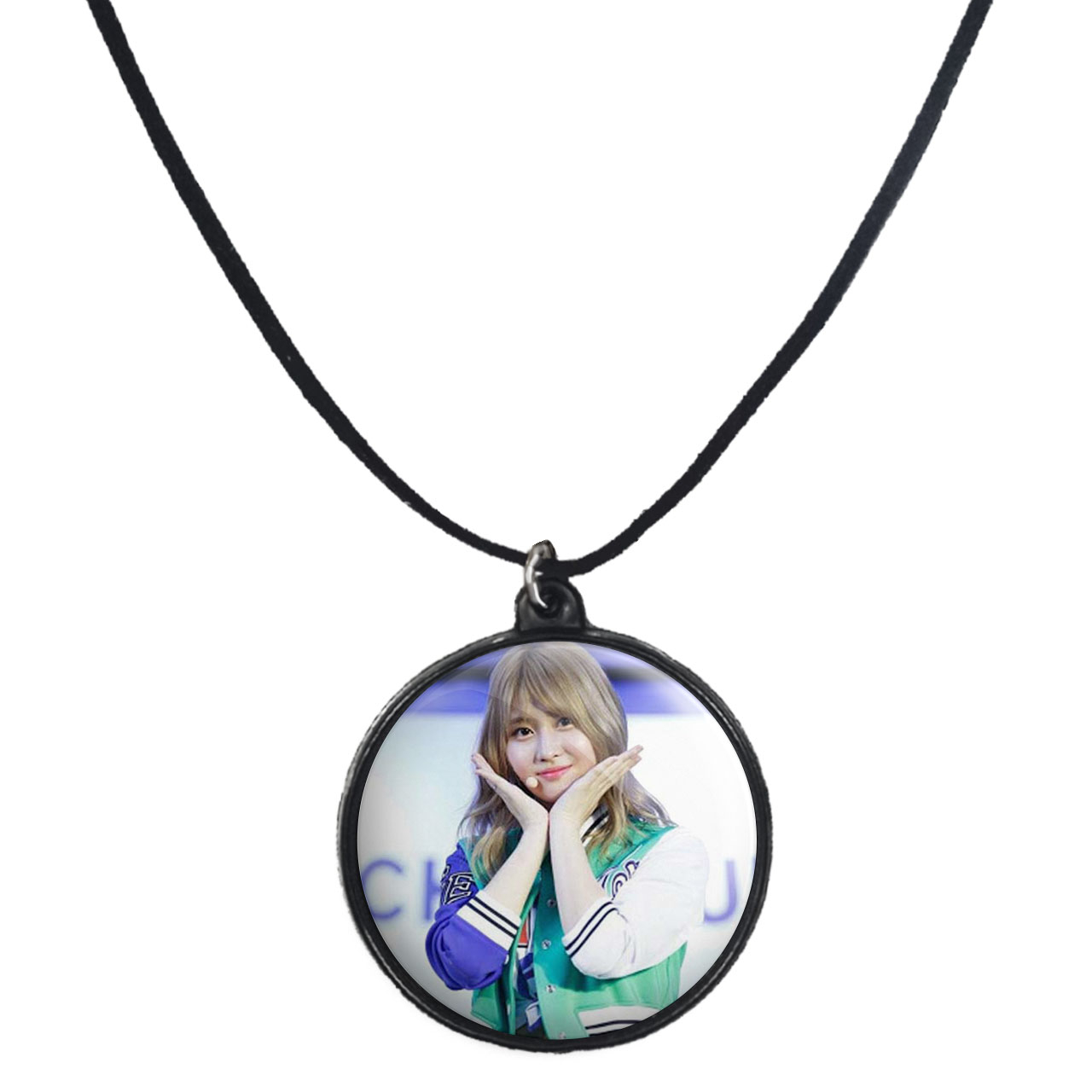 گردنبند پرمانه طرح بلک پینک کد pmb.806 مدل دو طرفه