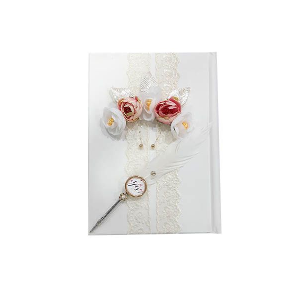 دفتر عقد مدل گل اطلسی کد 560 به همراه خودکار