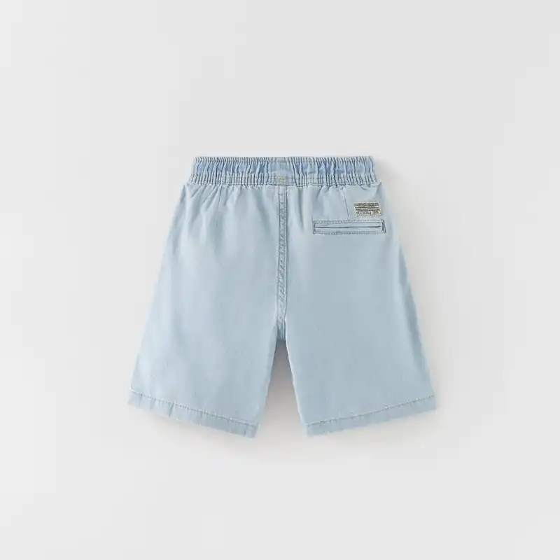 شلوارک بچگانه مدل جین کاغذی