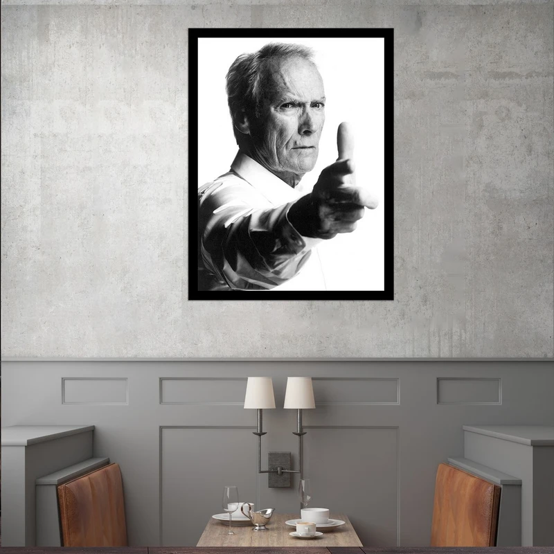 تابلو بکلیت طرح مشاهیر سینمای جهان کیلینت ایستوود مدل قاب شاسی B-S9685