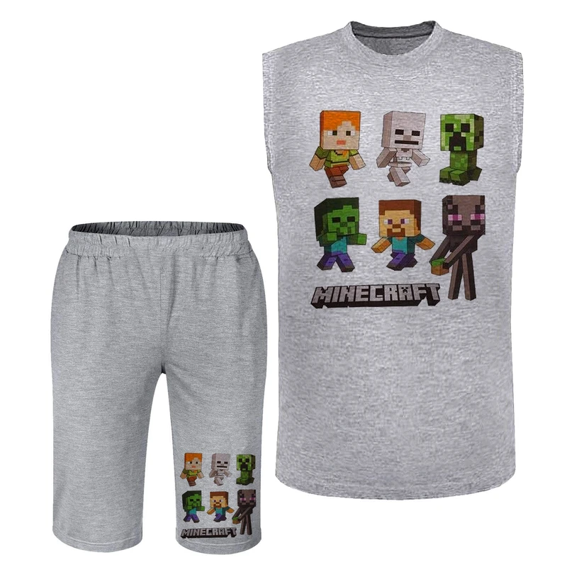 ست تاپ و شلوارک مردانه مدل ماینکرفت A371