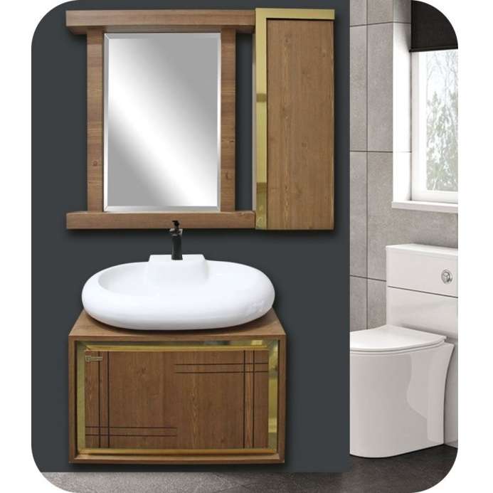 ست کابینت روشویی کاسپین مدل یونیک به همراه آینه و باکس