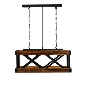 چراغ آویز چوبی مدل دیبانور کد 104D