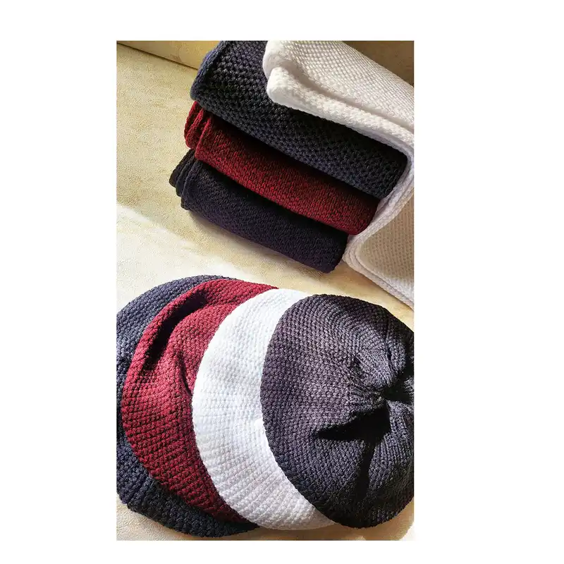 ست کلاه و شال گردن بافتنی مدل فرانسوی