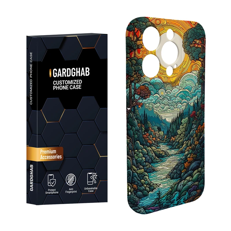 کاور گارد قاب مدل هنری مناسب برای گوشی موبایل اپل iPhone 15 Promax