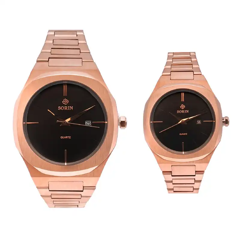 ست ساعت مچی عقربه ای زنانه و مردانه سورین مدل GL1182B-SRO3B