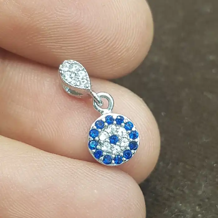 آویز گردنبند نقره زنانه مدل چشم نظر کد P120