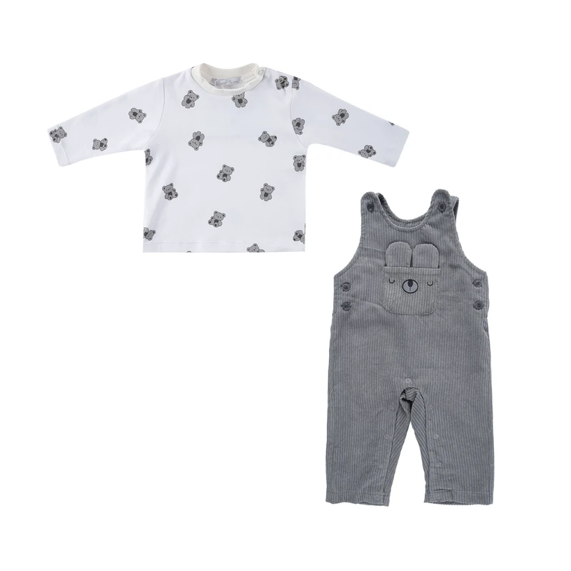 ست سرهمی و تی‌شرت پسرانه فیورلا مدل رویای خرسی 25541