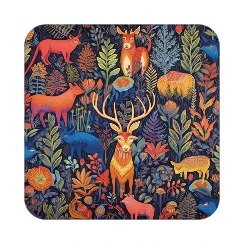 زیر لیوانی کاکتی طرح حیوانات رنگی مدل mp26900