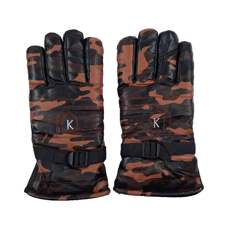 دستکش موتورسواری مدل چریکی طرح K کد 1518