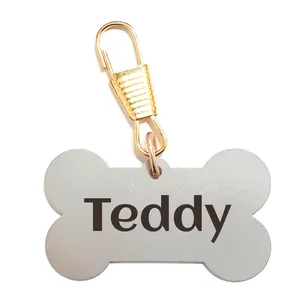 پلاک شناسایی سگ مدل استخوان طرح Teddy