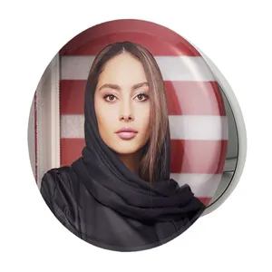 آینه جیبی خندالو طرح ترلان پروانه مدل تاشو کد 6268 