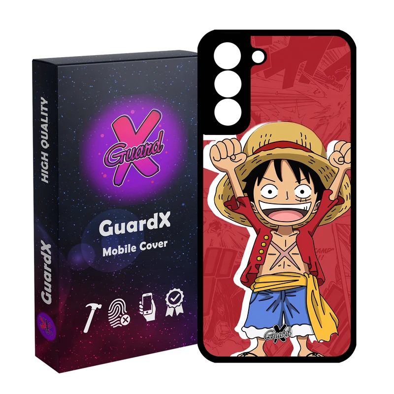 کاور گارد ایکس طرح One Piece Luffy Anime مدل Glass10470 مناسب برای گوشی موبایل سامسونگ Galaxy S21 FE