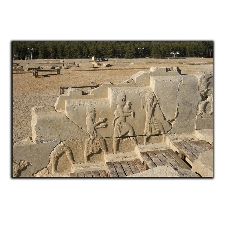 تابلو شاسی بکلیت طرح سنگ نگاره تاریخی تخت جمشید مدل SH-s384