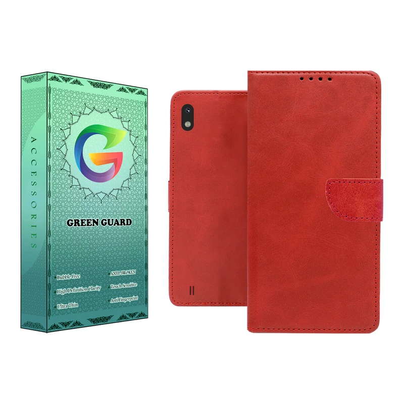 کیف کلاسوری گرین گارد مدل چرمی مگنتی کد RED-R10 مناسب برای گوشی موبایل سامسونگ Galaxy A10 / M10