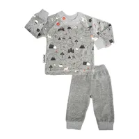 ست تی شرت و شلوار نوزادی آدمک مدل دهکده کد 110014