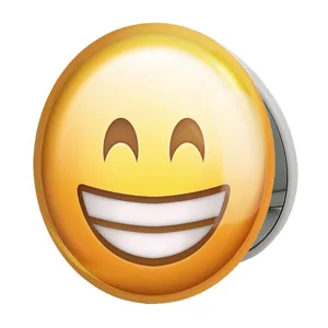 آینه جیبی خندالو طرح ایموجی مدل تاشو کد 24676 