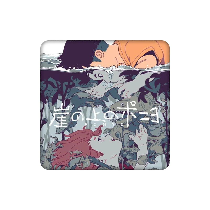 زیرلیوانی طرح انیمه پونیو روی سخره کنار دریا کد 7682676