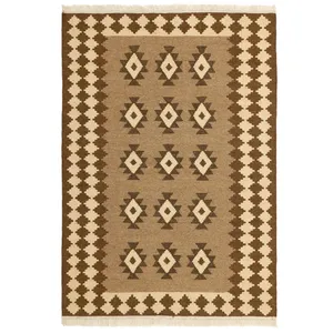 گلیم دستبافت یک و نیم متری مدل قشقایی کد 542749