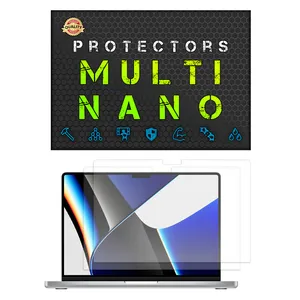 Multi Nano X-S2M Model Anti Reflex Screen Protector For Apple MacBook Pro 14 M1 14.2 Inch 2021 Laptop Pack Of 2