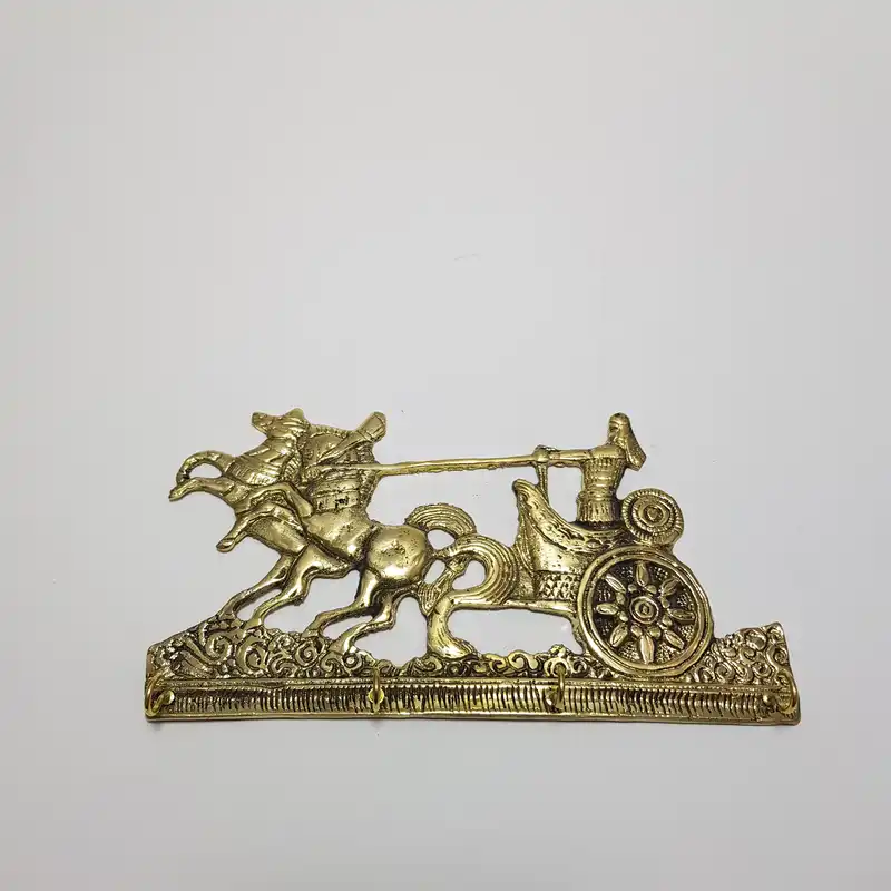 جاکلیدی برنجی مدل سرباز ارابه سوار