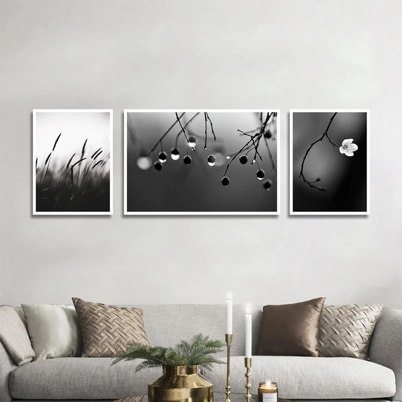 تابلو بکلیت طرح مدرن طبیعت مدل شاین اکلیلی W-1451 مجموعه 3 عددی