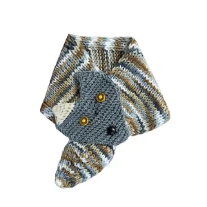 شال گردن بافتنی بچگانه مدل روباه کد 11