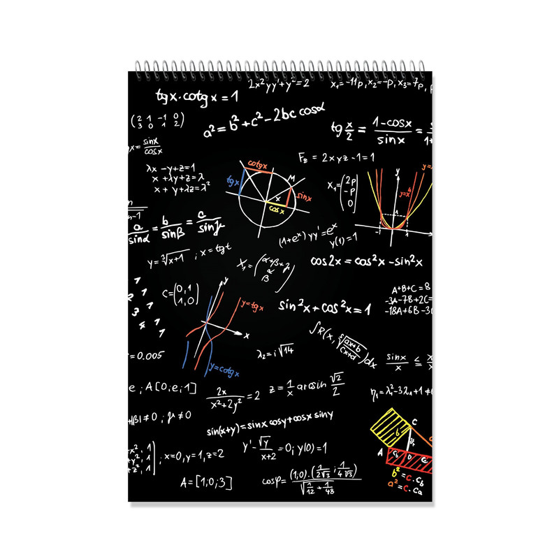 دفتر شطرنجی 200 برگ طرح رياضی