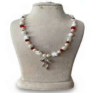 گردنبند دست ساز زنانه مدل مرواریدی