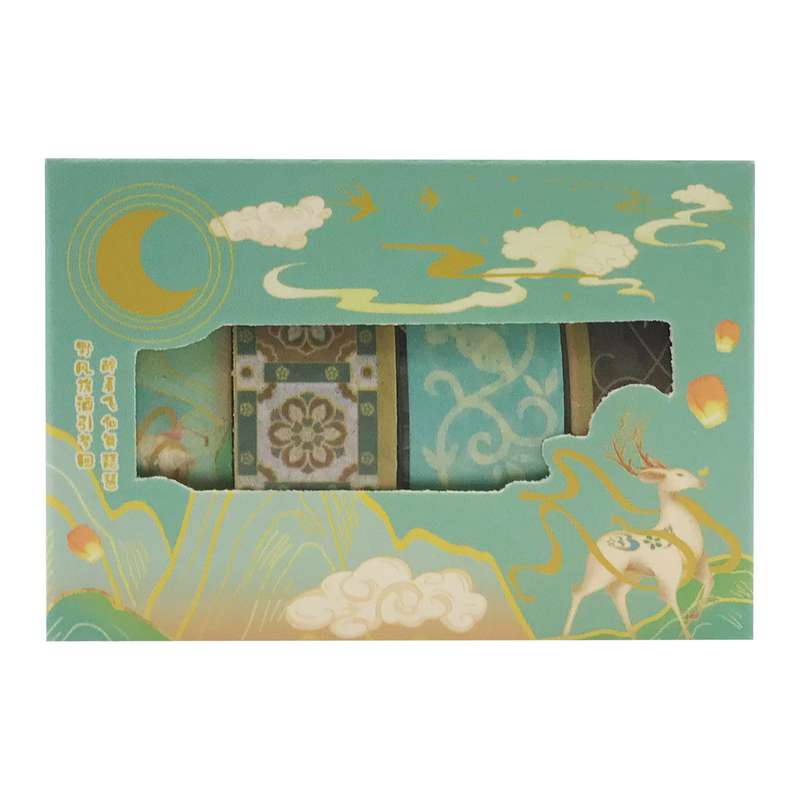چسب کاغذی مدل واشی طرح Planet girl عرض 1.5 سانتی متر مجموعه 4 عددی