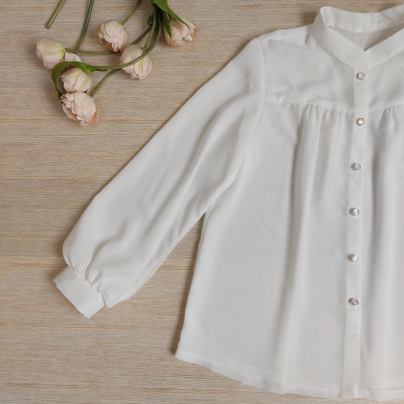 شومیز آستین بلند زنانه مدل کرپ الیزه