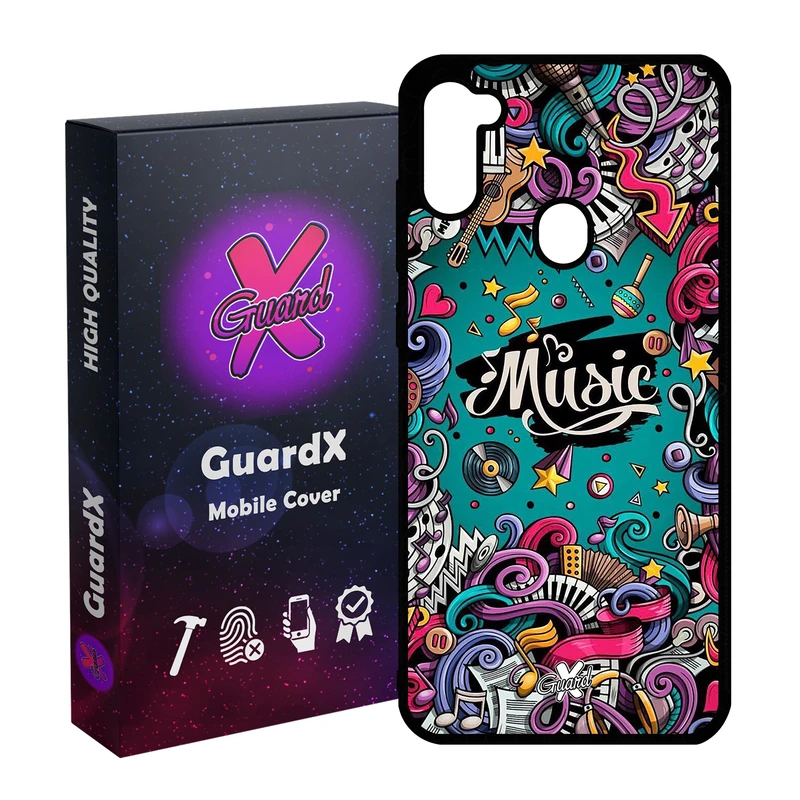 کاور گارد ایکس طرح Music مدل Glass10025 مناسب برای گوشی موبایل سامسونگ Galaxy A11 / M11