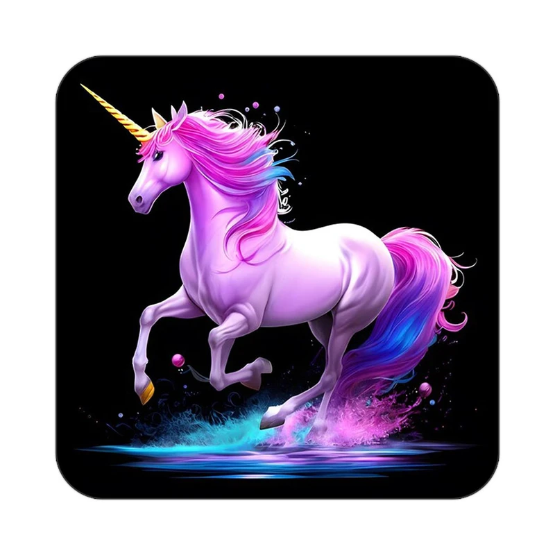 زیر لیوانی کاکتی طرح اسب تک شاخ و یونیکورن مدل mp31521