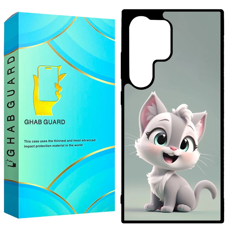 کاور قاب گارد طرح گربه مدل GCHPD24U مناسب برای گوشی موبایل سامسونگ Galaxy S24 Ultra 5G