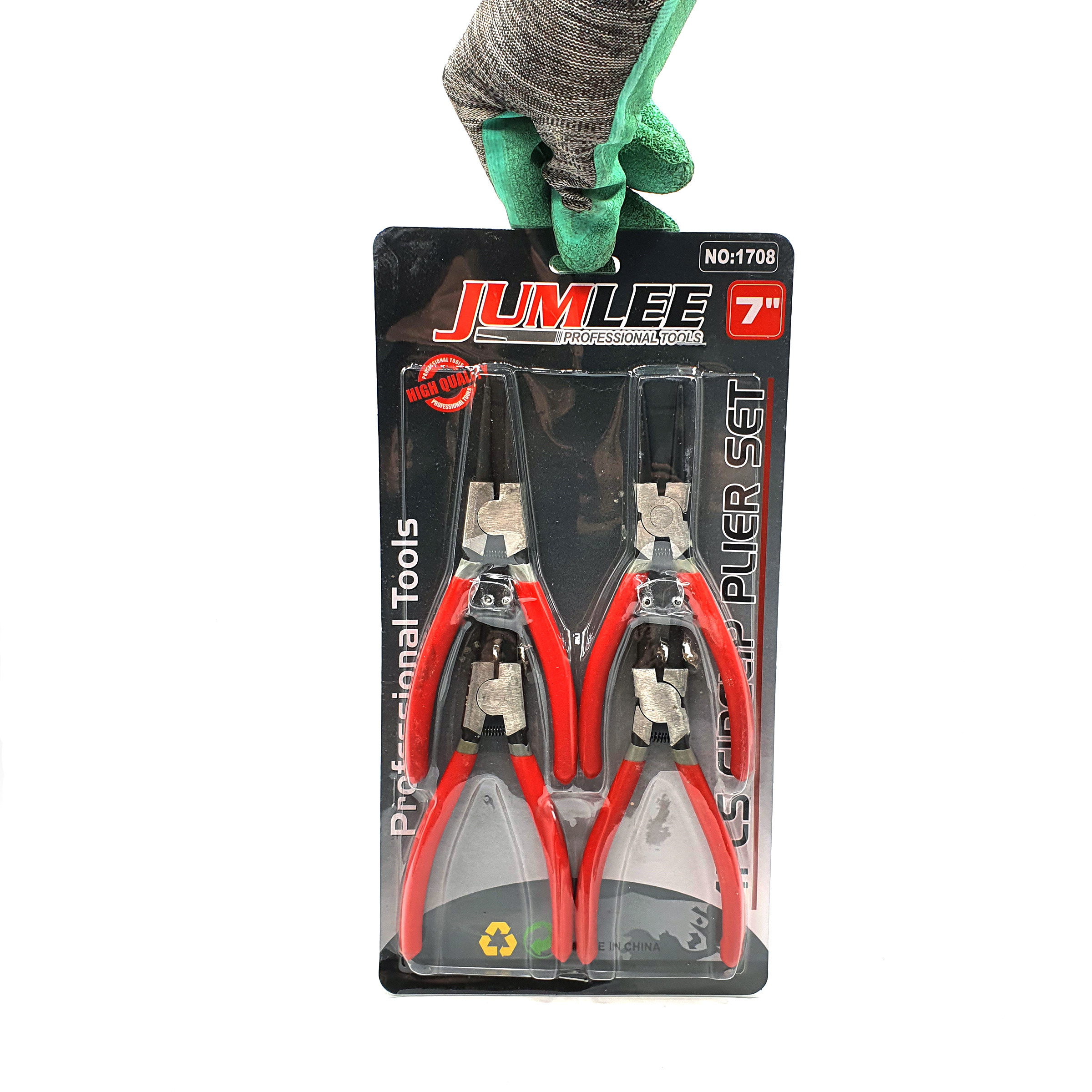 انبر خار باز کن و خار جمع کن جاملی مدل 1708 سایز 7 اینچ مجموعه 4 عددی