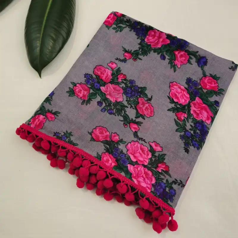 شال زنانه مدل موهر گل محمدی