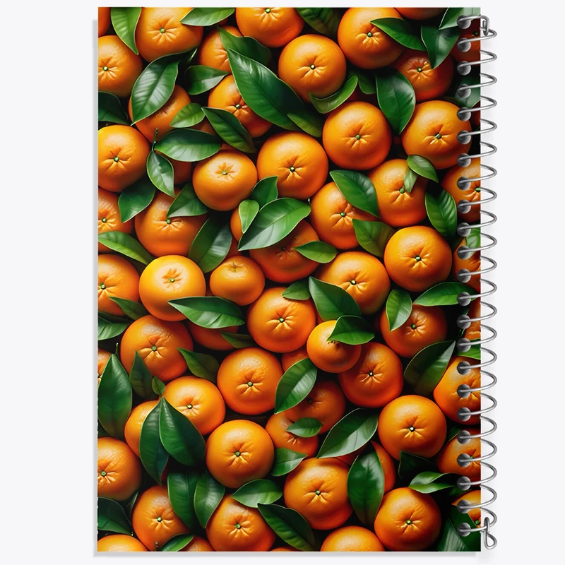 دفتر شطرنجی 50 برگ خندالو طرح پترن پرتقال کد F7874