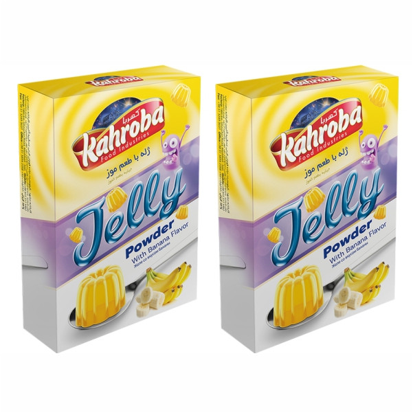 پودر ژله موز کهربا - 100 گرم مجموعه 2 عددی
