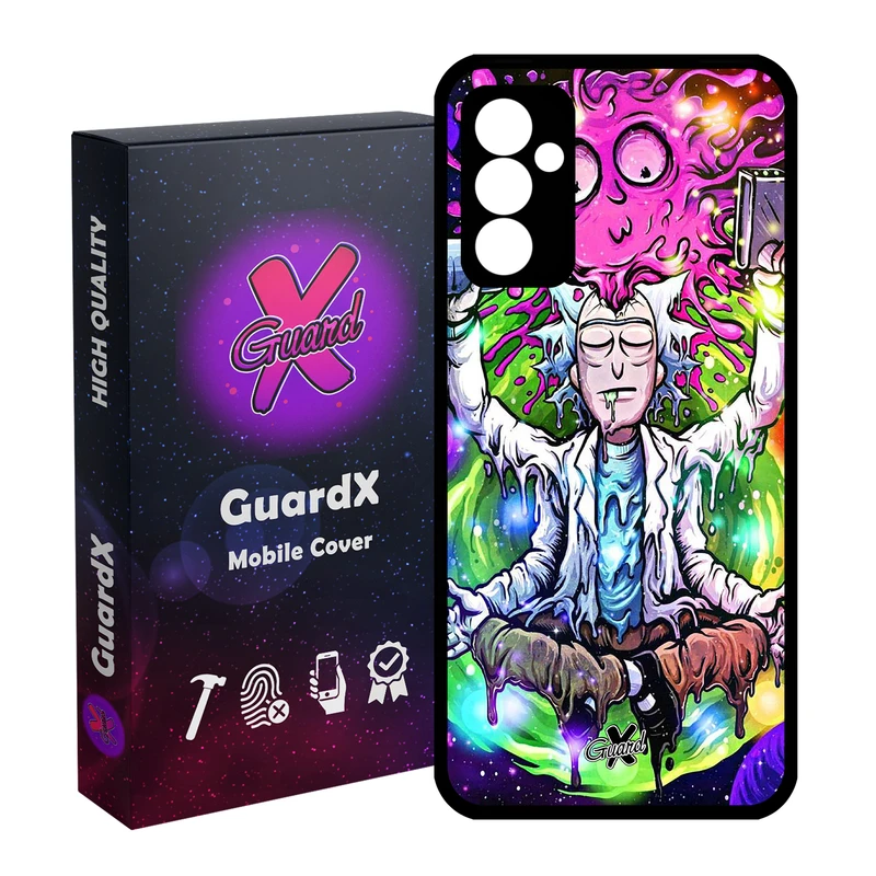 کاور گارد ایکس طرح Rick and Morty مدل Glass10175 مناسب برای گوشی موبایل سامسونگ Galaxy A54 / A54 5G