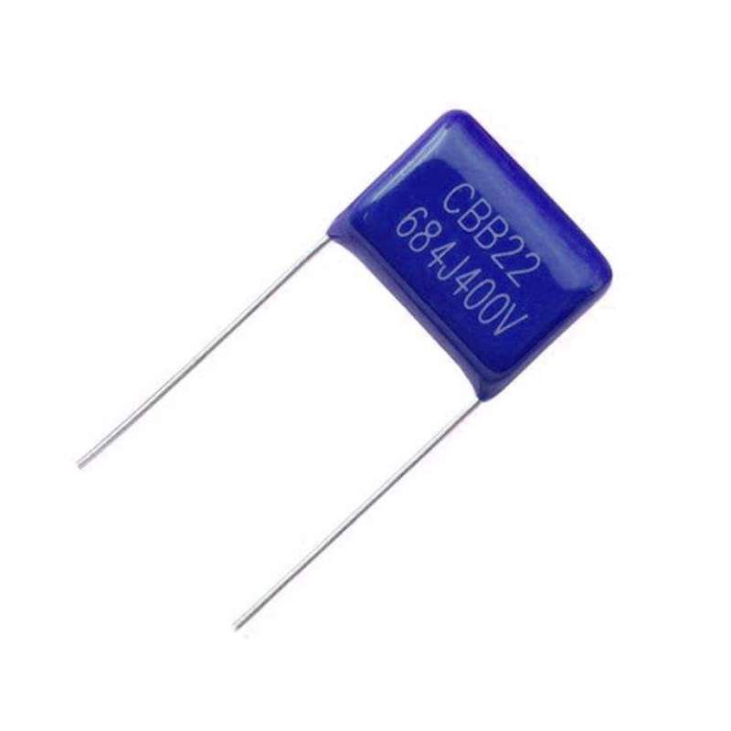خازن پلی استر 680 نانو فاراد مدل 400V بسته 2 عددی