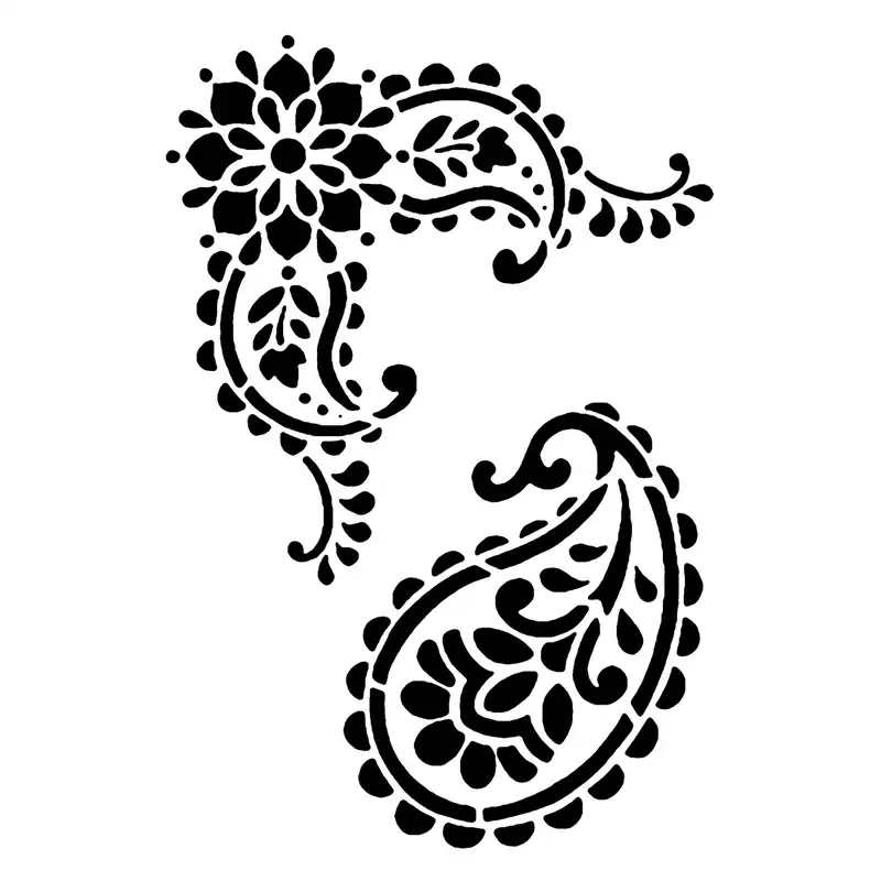 شابلون باتیس آرت طرح ترنج کد 50-572