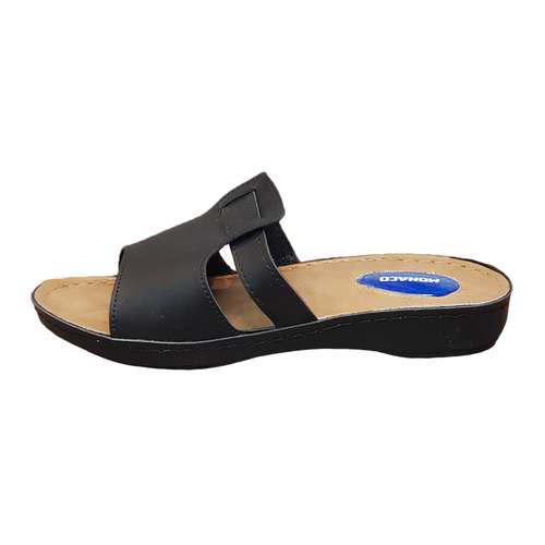 دمپایی زنانه مدل چرم طبی موناکو رنگ مشکی