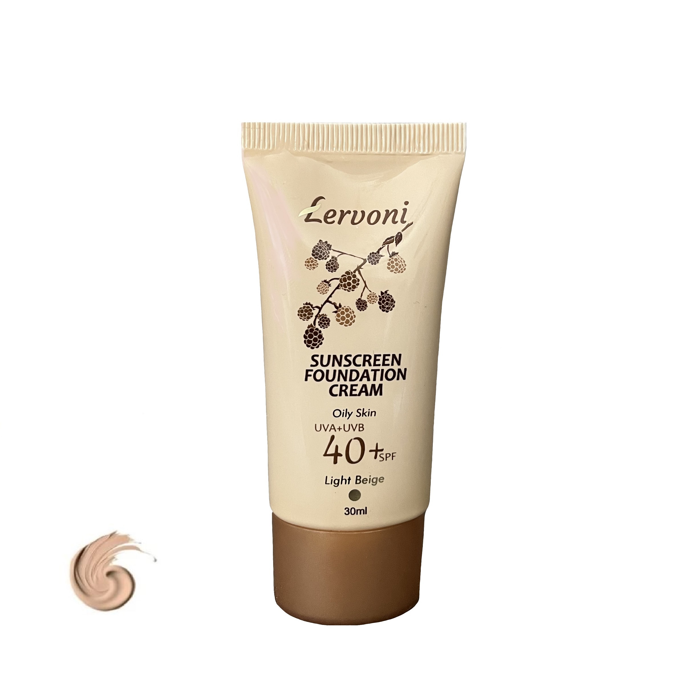 کرم ضد آفتاب رنگی لروونی SPF 40 مدل LB G01 محافظ UVA, UVB و PA+++، ضد آب، مناسب پوست های چرب حجم 30 میلی لیتر