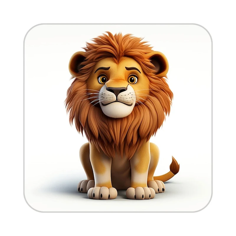 زیر لیوانی کاکتی طرح شیر مدل mp22751