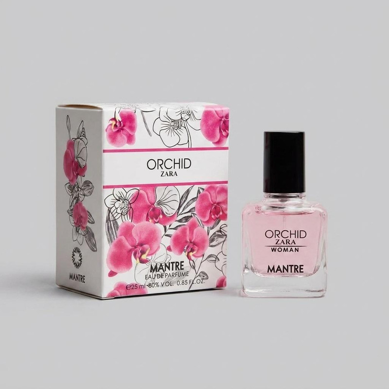 عطر جیبی زنانه مانتره مدل Orchid Zara حجم 25 میلی لیتر