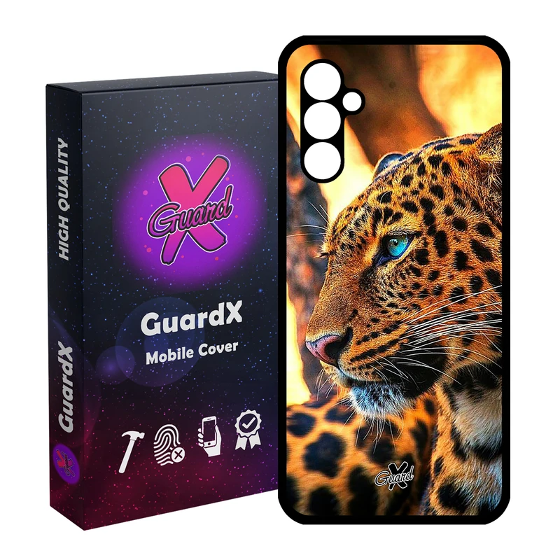 کاور گارد ایکس طرح پلنگ مدل Glass10237 مناسب برای گوشی موبایل سامسونگ Galaxy A24/A24 4G/M34 5G